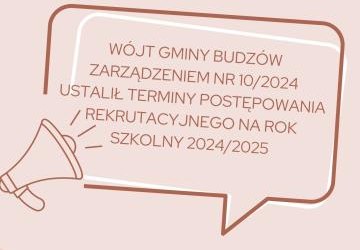 Terminy rekrutacji do przedszkola i  szkoły podstawowej na rok szkolny 2024/25