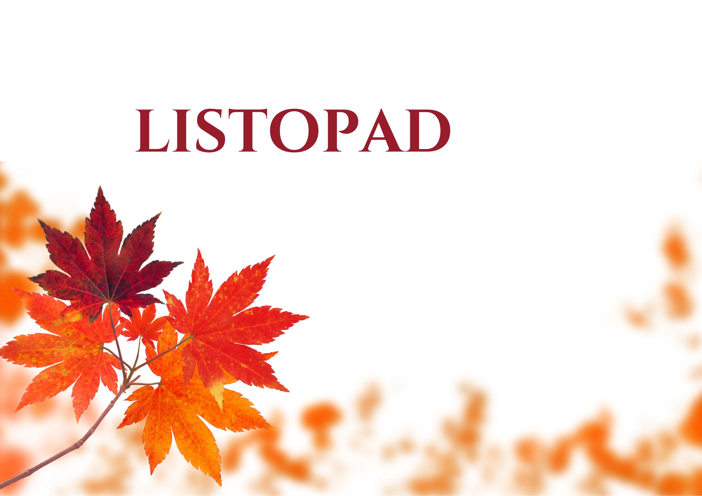 Kalendarium - Listopad