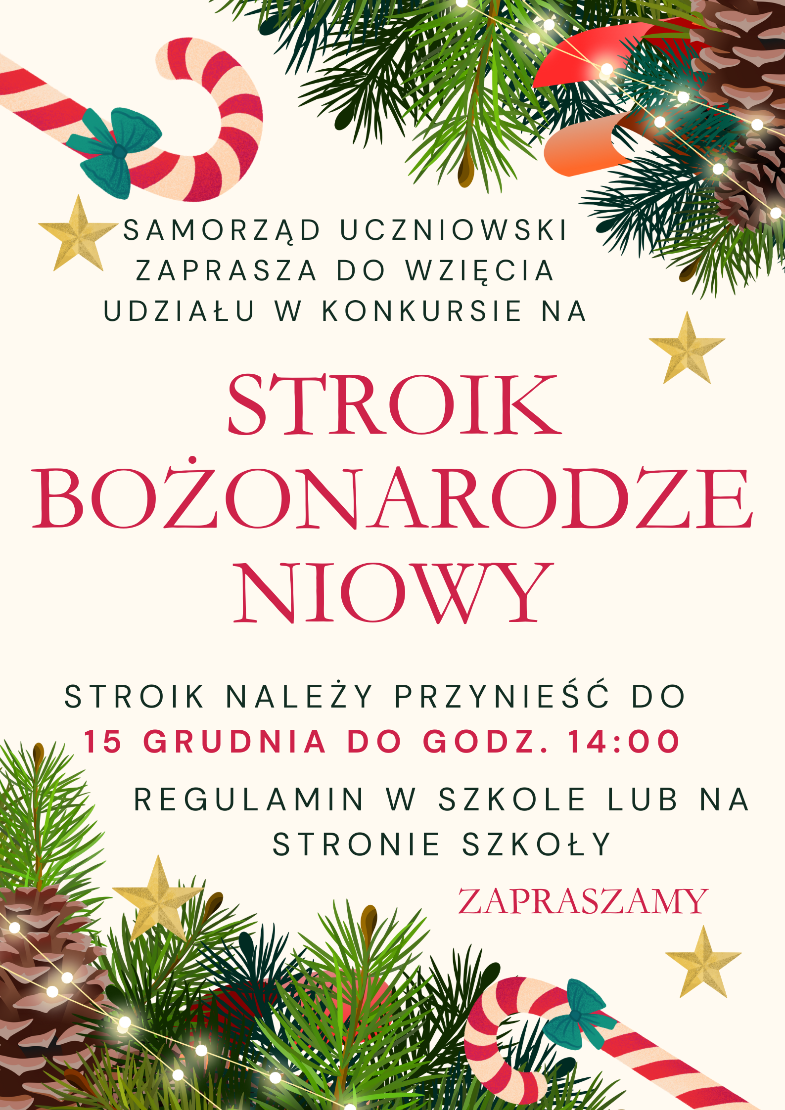 Szkolny Konkurs na Stroik Świąteczny