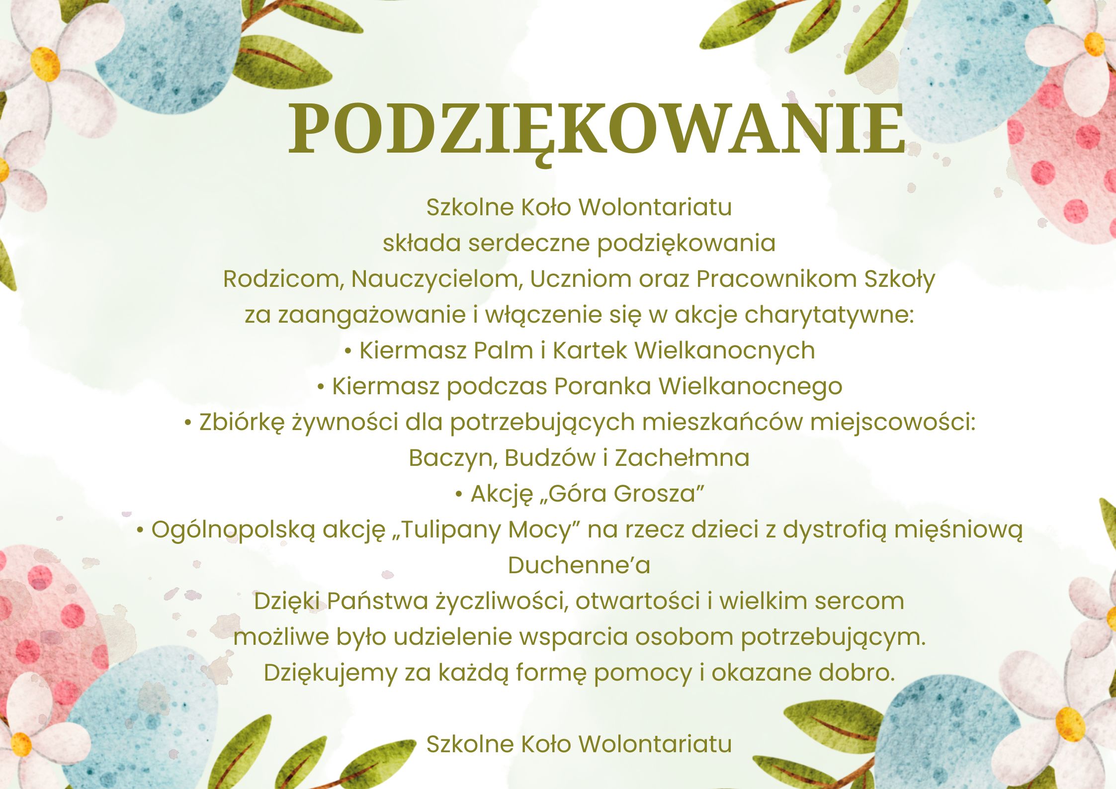 PODZIĘKOWANIE :)