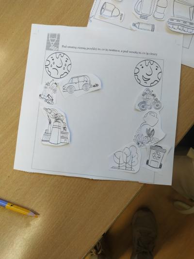 Wycinanka- co Ziemię smuci, a co weseli.