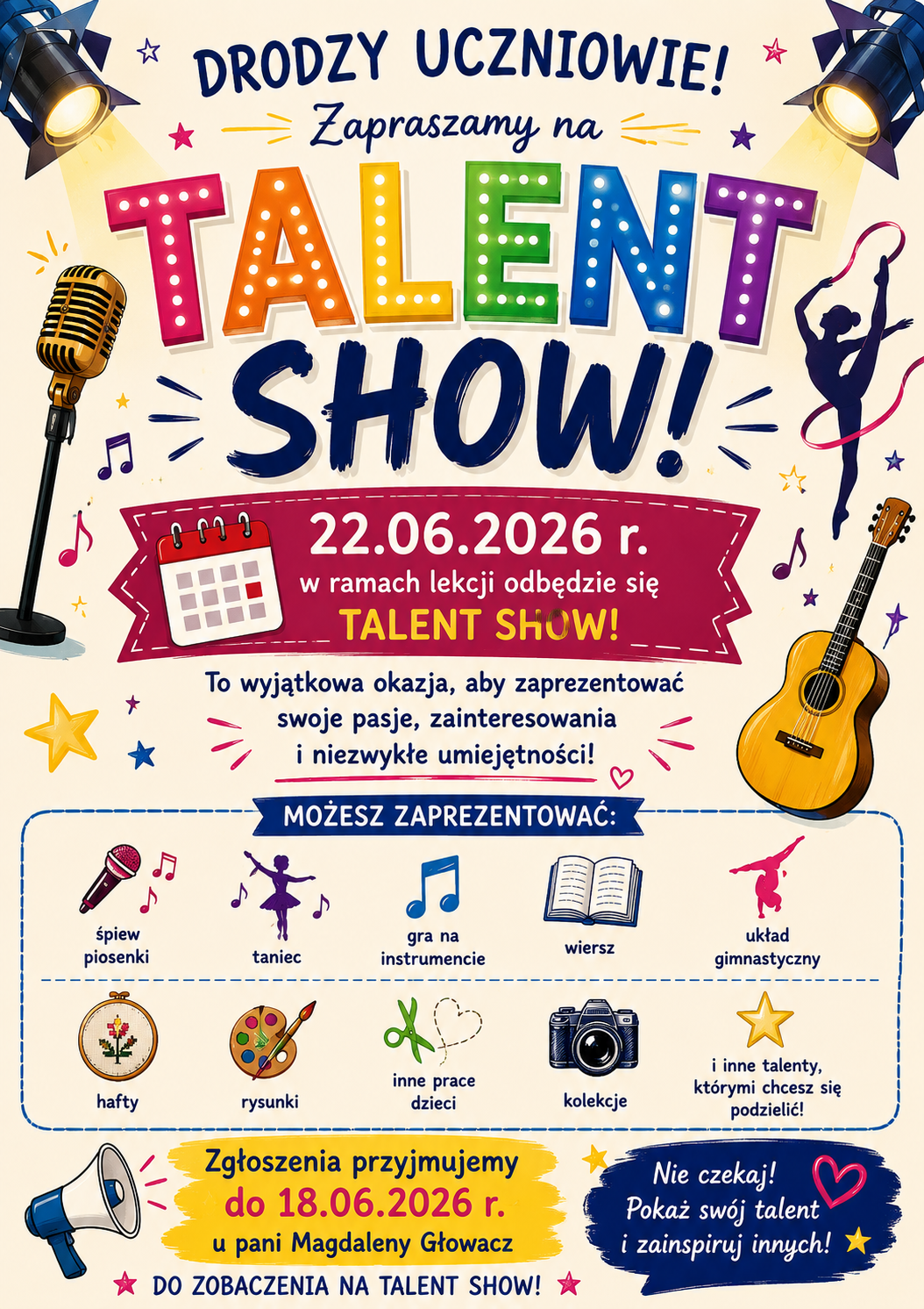 Zapraszamy do udziału w TALENT SHOW