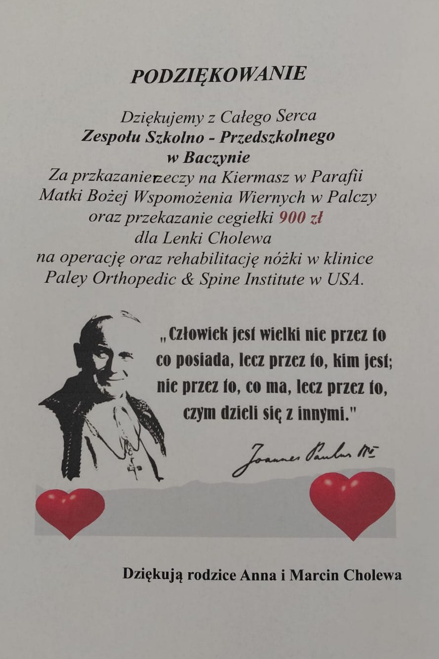 Podziękowanie :)